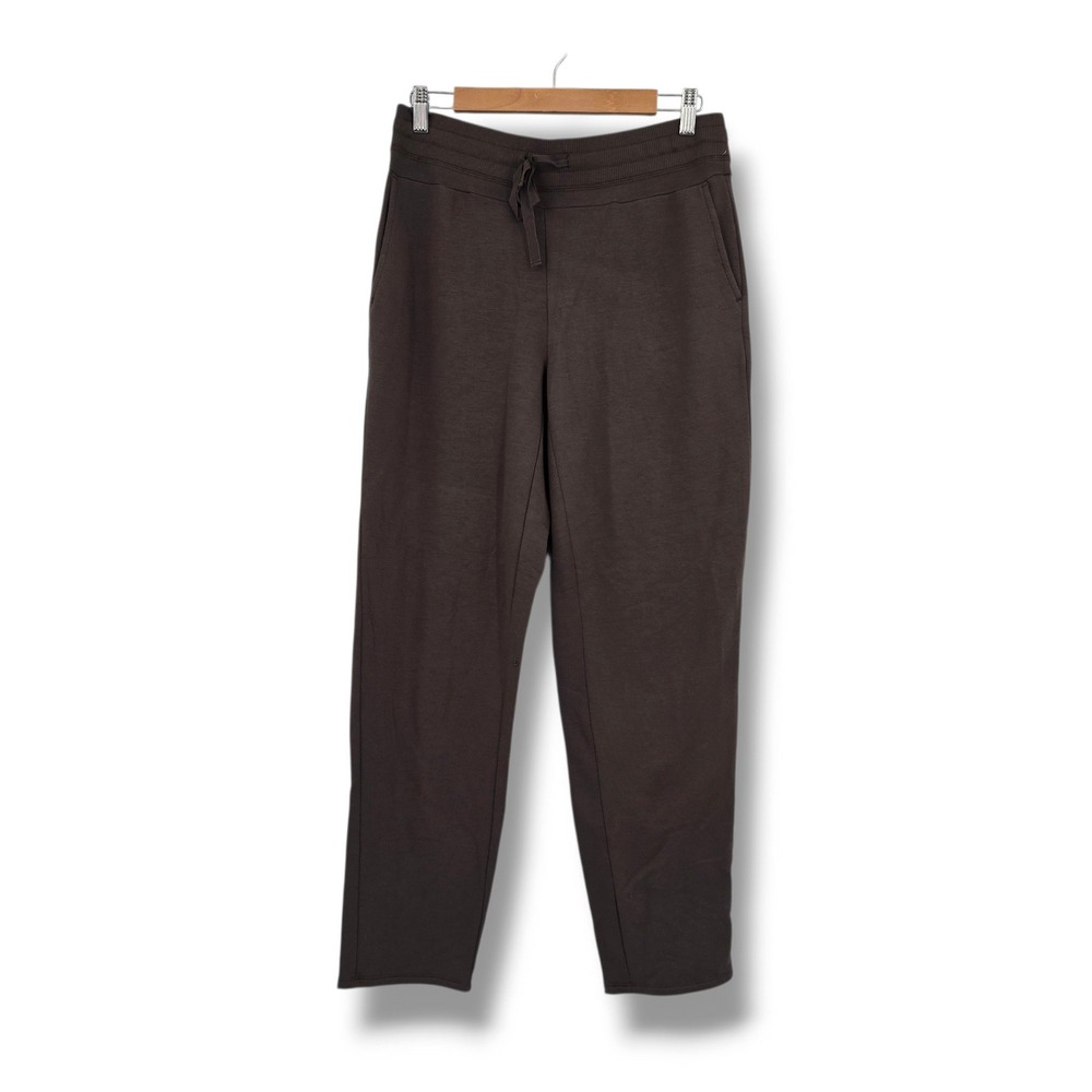 Pure Jill Women Brown Knit Fleece Joggers Petite Small Drawstring Pockets Pants